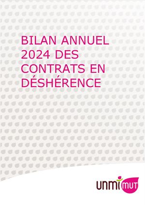 Bilan Unmi Mut Annuel Des Contrats En Desherence 2024