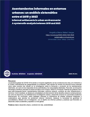 Asentamientos informales en entornos urbanos: un análisis sistemático entre el 2019 y 2023