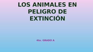 Los Animales En Peligro De Extinción 3b
