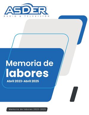 Memoria de labores abril 2023- abril 2025