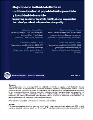 Mejorando la lealtad del cliente en multinacionales: el papel del valor percibido y la calidad del servicio