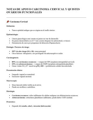 Notas De Apoyo Ginecologica Obstetra