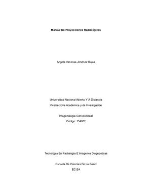 Manual De Proyecciones Radiológicas