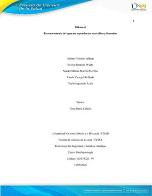 Dilema 4 Colaborativo Reconocimiento Del Aparato Reproductor Masculino Y Femenino
