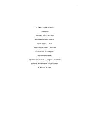 Los Textos Argumentativos