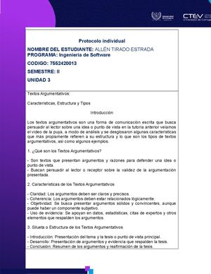 Protocolo Individual Protex Unid3 Allen