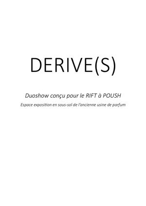 Derive(s) Documentation d'exposition Fr