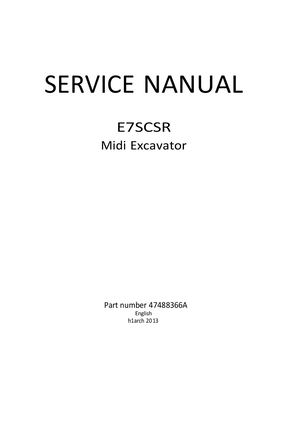 E75csr Repair Manual For New Holland Midi Excavator