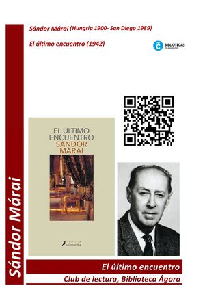 "El Ultimo Encuentro", de Sándor Márai