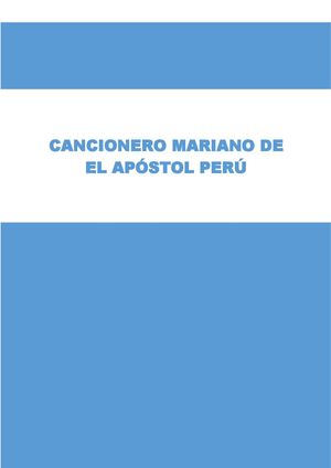 Cancionero Mariano De El Apostol Peru