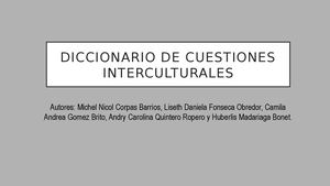 Diccionario de cuestiones interculturales