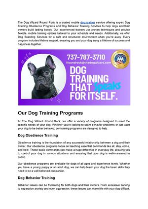 The Dog Wizard Round Rock - Professional Dog Trainer in Round Rock, TX