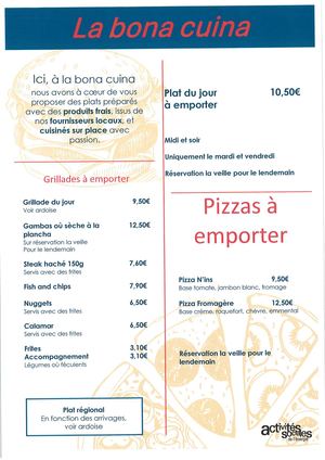 Carte De La Buena Cuina