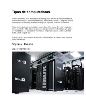 Tipos De Computadoras