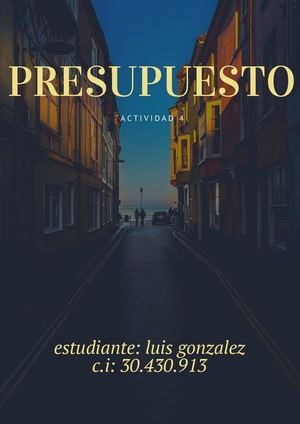Actividad 4 Presupuesto 3er Corte