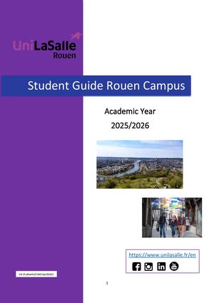 2025 2026 Student Guide Unilasalle Rouen Campus En