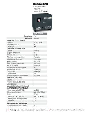 Fiche produit SSA998TA
