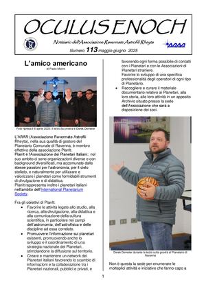 Oculus Enoch Numero 113 Maggiogiugno 2025