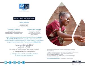 20 ans de la loi Oudin-Santini & Solidarité Eau : invitation et programme du colloque (2025)