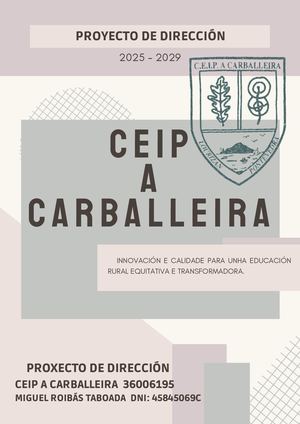 Miguel Roibas Proxecto Direccion Ceip Carballeira