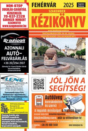 Székesfehérvár Kézikönyve 2025 Internet