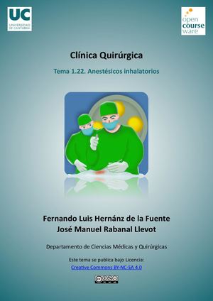 UNIVERSIDAD CANTABRIA ANESTESICOS INHALATORIOS