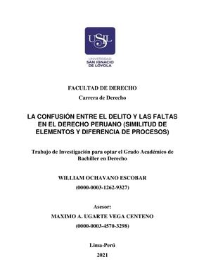 La Confusión Entre El Delito Y Las Faltas