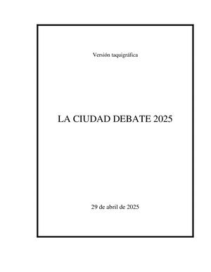 La ciudad debate