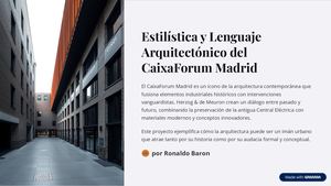 Estilistica Y Lenguaje Arquitectonico Del Caixa Forum Madrid