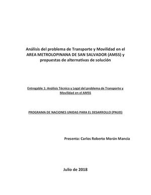 Anexo O Análisis Transporte En La Amss