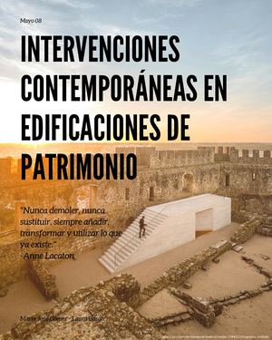 intervenciones contemporáneas en edificaciones de patrimonio