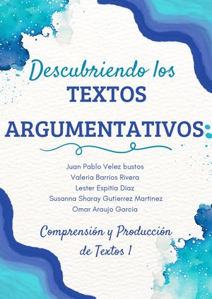 Descubriendo los textos argumentativos