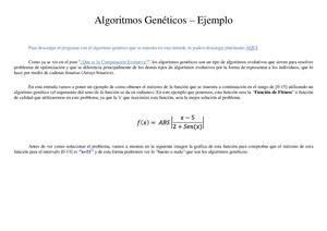 Ejercicio Algoritmos Genéticos