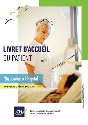 Livret D'accueil patients CHI Elbeuf-Louviers-Val de Reuil