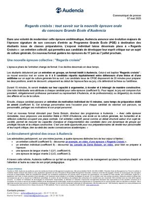 Le Concours Du Programme Grande Ecole D’audencia éVolue