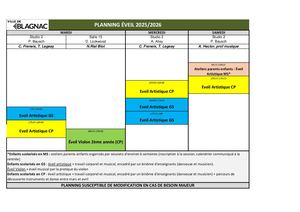 Plannings Cours Collectifs 25 26