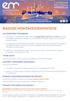 EUROMARITIME - Badges Montage Demontage - FR