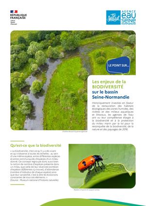 Enjeux de la Biodiversite sur le bassin Seine Normandie 2025