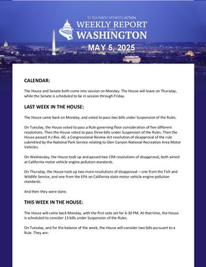 WEEKLY WASHINGTON REPORT – 05/05/25