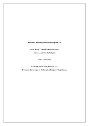 Anatomía Radiológica del Cráneo y la Cara