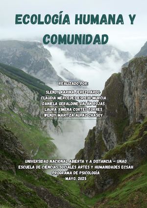 Ecología Humana Y Comunidad