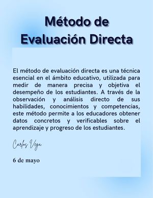 Método De Evaluación Directa