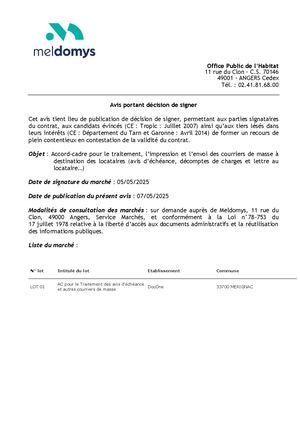 AC Traitement des avis d'échéance