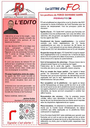 2ème Lettre d'inFOs - mai 2025