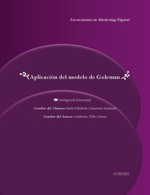Aplicación del Modelo de Inteligencia Emocional de Goleman