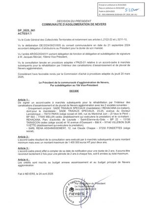 DP 2025 061 Marche SADE REHA ASSAINISSEMENT