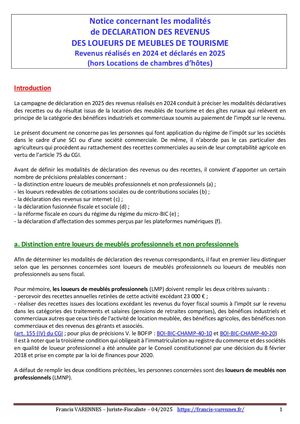 Notice Fv 2042 Lmp Lmnp Version 2025 Revenus 2024