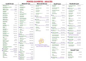 Programme Portes Ouvertes 2025