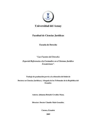 FUENTES DEL DERECHO