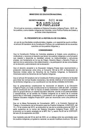 Decreto 0481 Del 30 De Abril De 2025